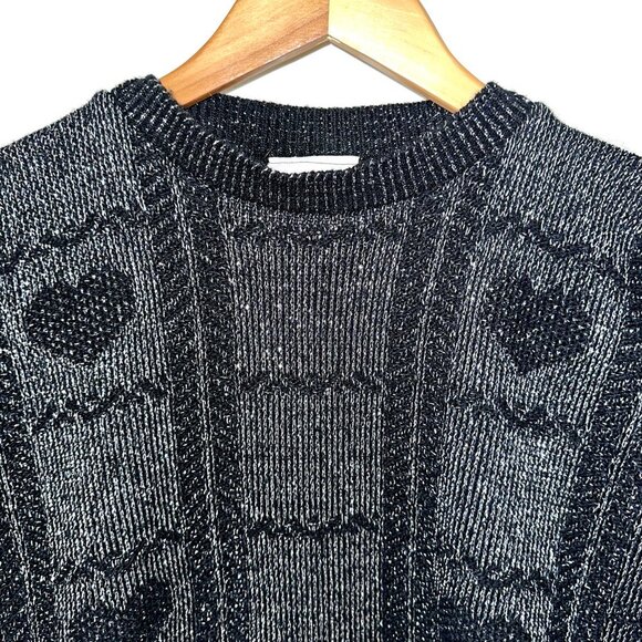 VTG Metallic Heart Sweater - Picture 7 of 10